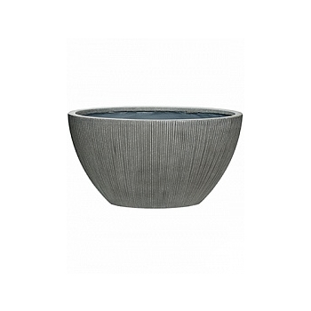 Кашпо Pottery Pots Fiberstone ridged dark grey, серого цвета drax XL размер Длина — 67 см