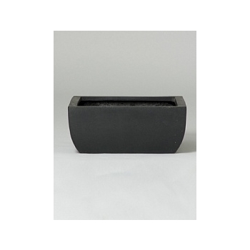 Кашпо Pottery Pots Fiberstone sphere black, чёрного цвета Длина — 40 см