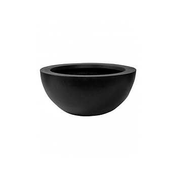 Кашпо Pottery Pots Fiberstone vic bowl black, чёрного цвета S размер  Диаметр — 385 см