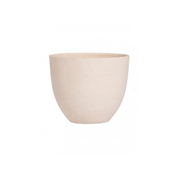 Кашпо Pottery Pots Refined coral S размер natural white, белого цвета  Диаметр — 18 см