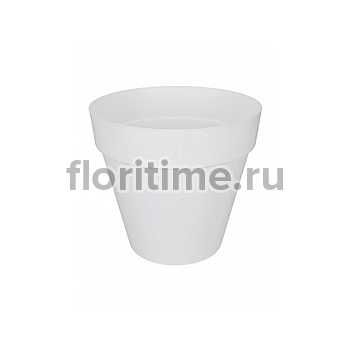 Кашпо Elho Loft urban white, белого цвета round диаметр - 25 см высота - 22 см