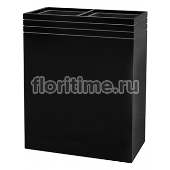 Кашпо Line-up rectangle planter matt black (+2 liners)