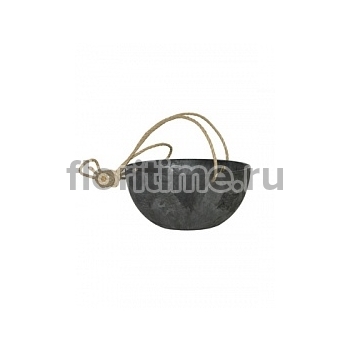 Подвесное Кашпо Artstone fiona hanger black, чёрного цвета диаметр - 25 см высота - 12 см