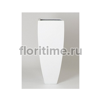 Кашпо Pottery Pots Fiberstone glossy white, белого цвета ace длина - 36 см высота - 90 см