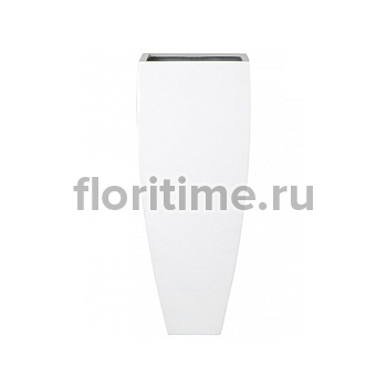 Кашпо Pottery Pots Fiberstone glossy white, белого цвета ace длина - 46 см высота - 116 см