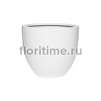 Кашпо Pottery Pots Fiberstone glossy white, белого цвета jesslyn M размер диаметр - 60 см высота - 50.5 см