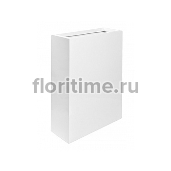 Кашпо Pottery Pots Fiberstone glossy white, белого цвета jort slim M размер длина - 61 см высота - 81 см