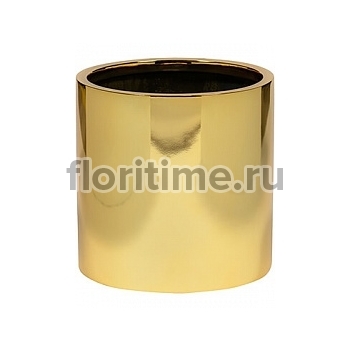 Кашпо Pottery Pots Fiberstone platinum gold, под цвет золота puk L размер диаметр - 25 см высота - 25 см