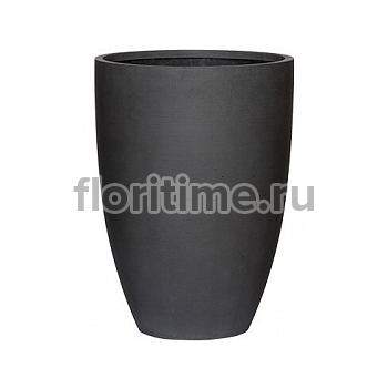 Кашпо Pottery Pots Refined ben L размер volcano black, чёрного цвета диаметр - 40 см высота - 55 см