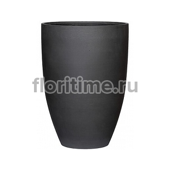 Кашпо Pottery Pots Refined ben XL размер volcano black, чёрного цвета диаметр - 52 см высота - 72 см