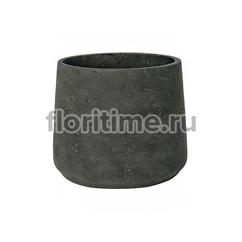 Кашпо Pottery Pots Rough patt XXL размер black, чёрного цвета washed диаметр - 34 см высота - 28.5 см