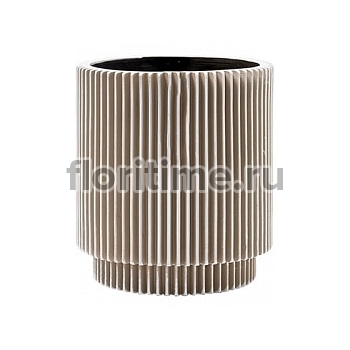 Кашпо Capi Nature vase cylinder groove 1-й размер ivory, цвет слоновая кость диаметр - 8 см высота - 8.5 см