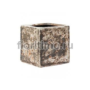 Кашпо Nieuwkoop Lava cube relic rust metal (glazed inside) длина - 16 см высота - 16 см