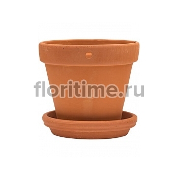 Кашпо Nieuwkoop Terra cotta, терракотового цвета wall pot + поддон диаметр - 13 см высота - 13 см