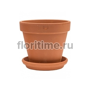 Кашпо Nieuwkoop Terra cotta, терракотового цвета wall pot + поддон диаметр - 19 см высота - 17 см