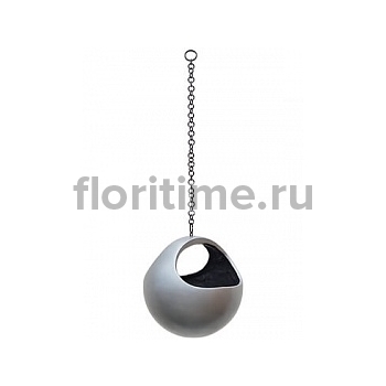 Подвесное Кашпо Nieuwkoop Gradient hanging basket matt grey, серого цвета диаметр - 21 см высота - 21 см