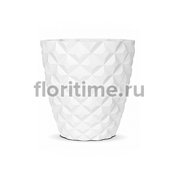 Кашпо Nieuwkoop Capi Lux heraldry vase taper round 1-й размер white, белого цвета диаметр - 38 см высота - 40 см