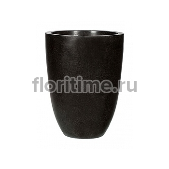 Кашпо Nieuwkoop Capi Lux vase elegance low 3-й размер black, чёрного цвета диаметр - 46 см высота - 58 см