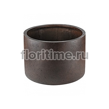 Кашпо Nieuwkoop Grigio cylinder rusty, ржавая фактура iron-фактура под бетон диаметр - 48 см высота - 32 см