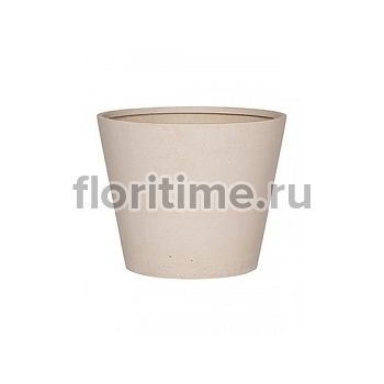 Кашпо Nieuwkoop Refined bucket S размер natural white, белого цвета диаметр - 50 см высота - 40 см