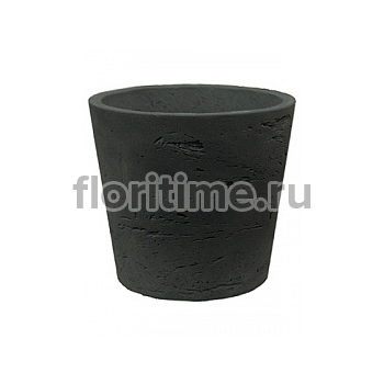 Кашпо Nieuwkoop Rough mini bucket xxs black, чёрного цвета washed диаметр - 10.5 см высота - 9 см