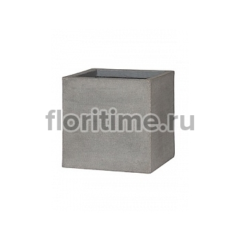 Кашпо Nieuwkoop Stone block m, brushed cement длина - 40 см высота - 40 см