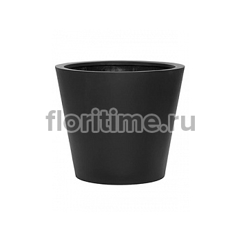 Кашпо Nieuwkoop Fiberstone bucket black, чёрного цвета M размер диаметр - 58 см высота - 50 см