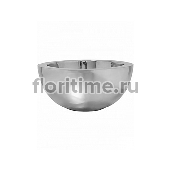 Кашпо Nieuwkoop Fiberstone platinum под цвет серебра vic bowl L размер диаметр - 60 см высота - 28 см