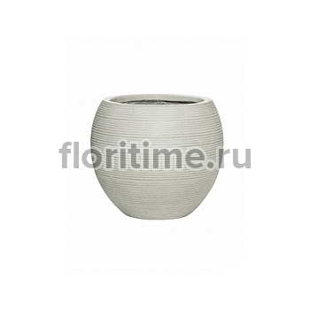 Кашпо Nieuwkoop Fiberstone ridged cement abby M размер horizontal диаметр - 34.5 см высота - 30 см