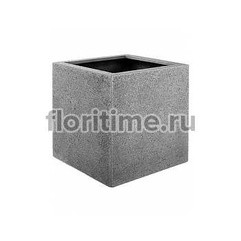Кашпо Nieuwkoop Struttura cube светло-серого цвета длина - 30 см высота - 30 см