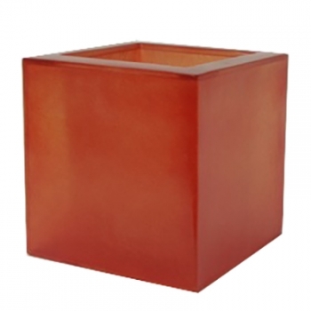 Кашпо Fibreglass Square, пластик, оранжевый