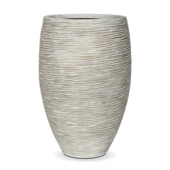 Кашпо Capi Nature Vase Elegant Deluxe Rib, Ivory