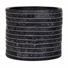 Кашпо Capi Nature row vase cylinder 2-й размер black, чёрный