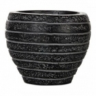 Кашпо Capi Nature row vase taper round 3-й размер black, чёрный