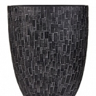 Кашпо Capi Nature stone oval planter 3-й размер black, чёрный