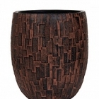 Кашпо Capi Nature stone vase elegant high 2-й размер brown, коричневый