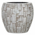 Кашпо Capi Nature stone vase elegant 2-й размер ivory, слоновая кость