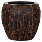Кашпо Capi Nature stone vase elegant 3-й размер brown, коричневый