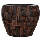 Кашпо Capi Nature stone vase taper round 3-й размер brown, коричневый