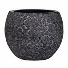Кашпо Capi Nature wood vase ball 2-й размер black, чёрный