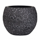 Кашпо Capi Nature wood vase ball 3-й размер black, чёрный