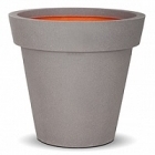 Кашпо Capi Tutch nl pot + binding light grey, серый, светло-серый