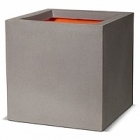Кашпо Capi Tutch nl pot square 2-й размер light grey, серый, светло-серый