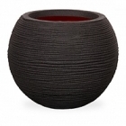 Кашпо Capi Tutch rib nl vase vase ball black, чёрный