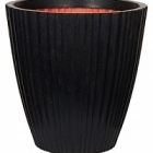 Кашпо Capi Tutch tube nl vase taper round black, чёрный