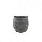 Кашпо Nieuwkoop Indoor pottery pot esra mystic grey, серого цвета