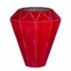 Кашпо Nieuwkoop Alegria diamond big M размер sanded red, красного цвета