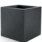 Кашпо Nieuwkoop D-lite cube M размер anthracite, цвет антрацит-фактура под бетон