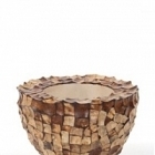 Кашпо Nieuwkoop Tunda bowl coconut shell natural