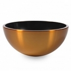 Кашпо Nieuwkoop Aluminium bowl aluminium brushed gold, под цвет золота-orange